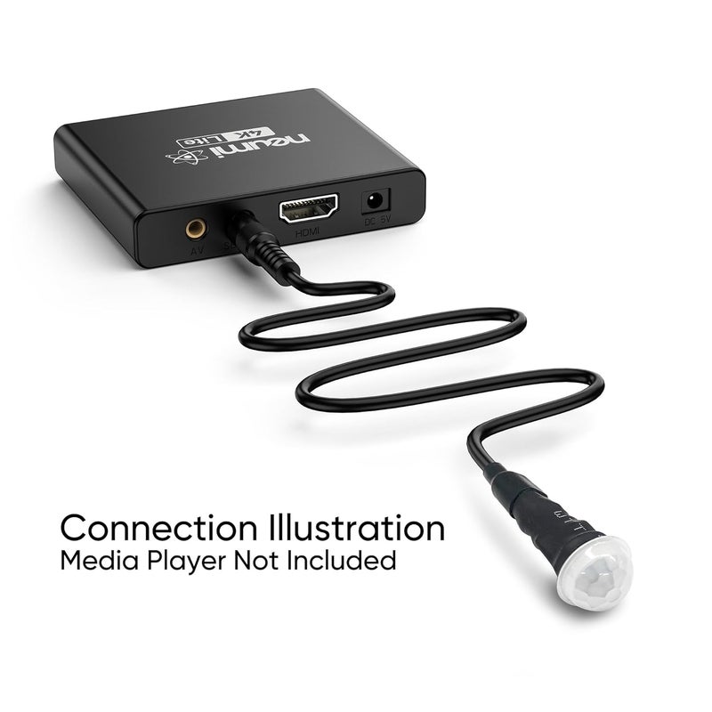 NEUMITECH Motion Sensor Trigger for Neumi Atom 4K Lite Digital Media Players, 9/16-Inch (14mm) Diameter, 25ft (7.5m) Range, 100-Degree Angle, 5ft (1.5m) Cable Length - Image 3